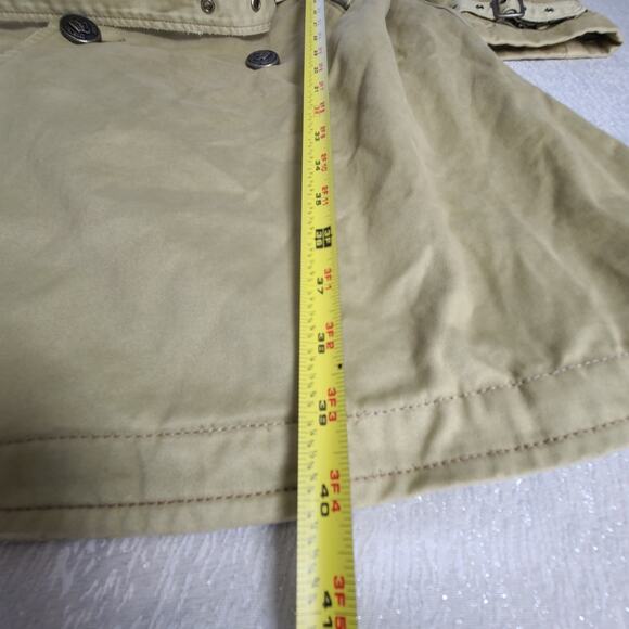 Z Brand Vintage double breasted trench coat Socal USA beige Size Large Old Money - Picture 3 of 14